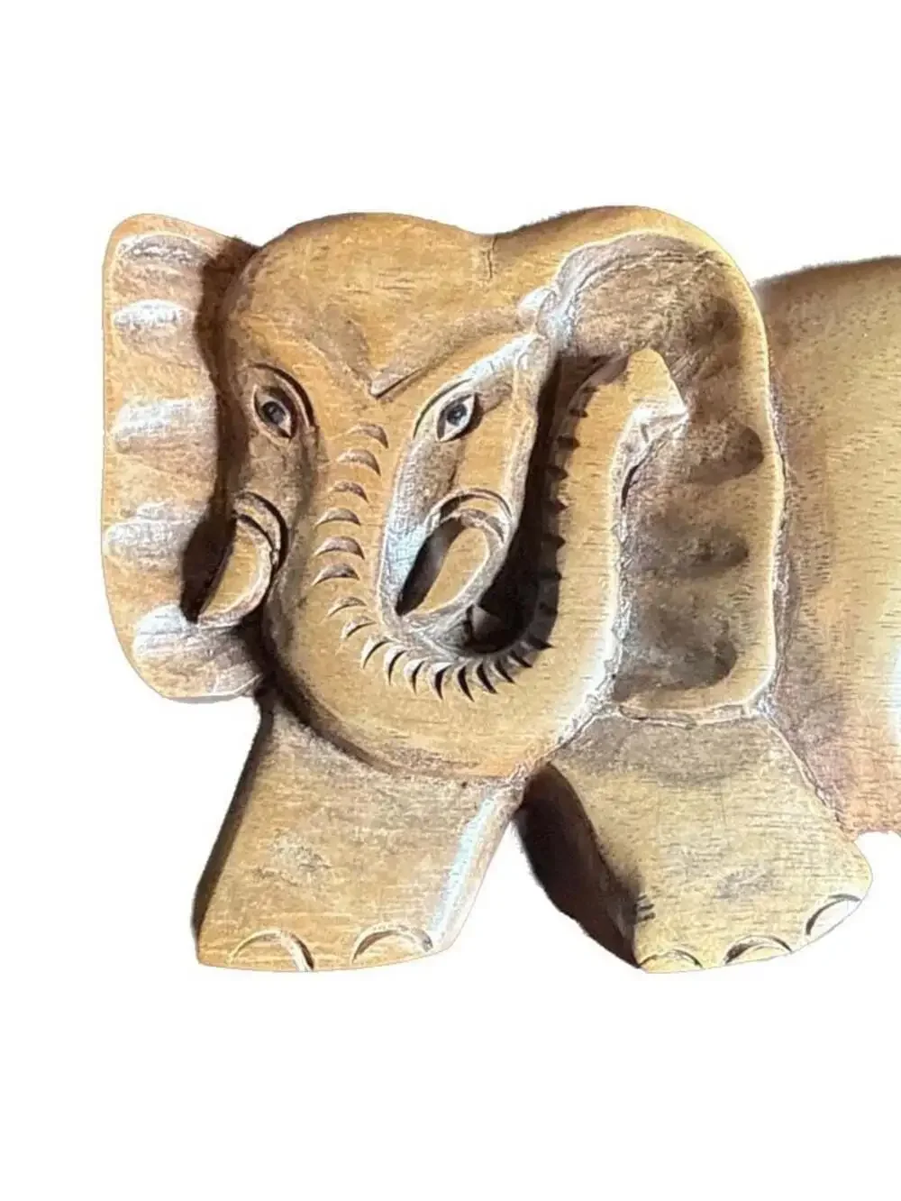 Elephant Secret Wood Puzzle Box Hand Carved Suar Wood Bali Art Trinket Box